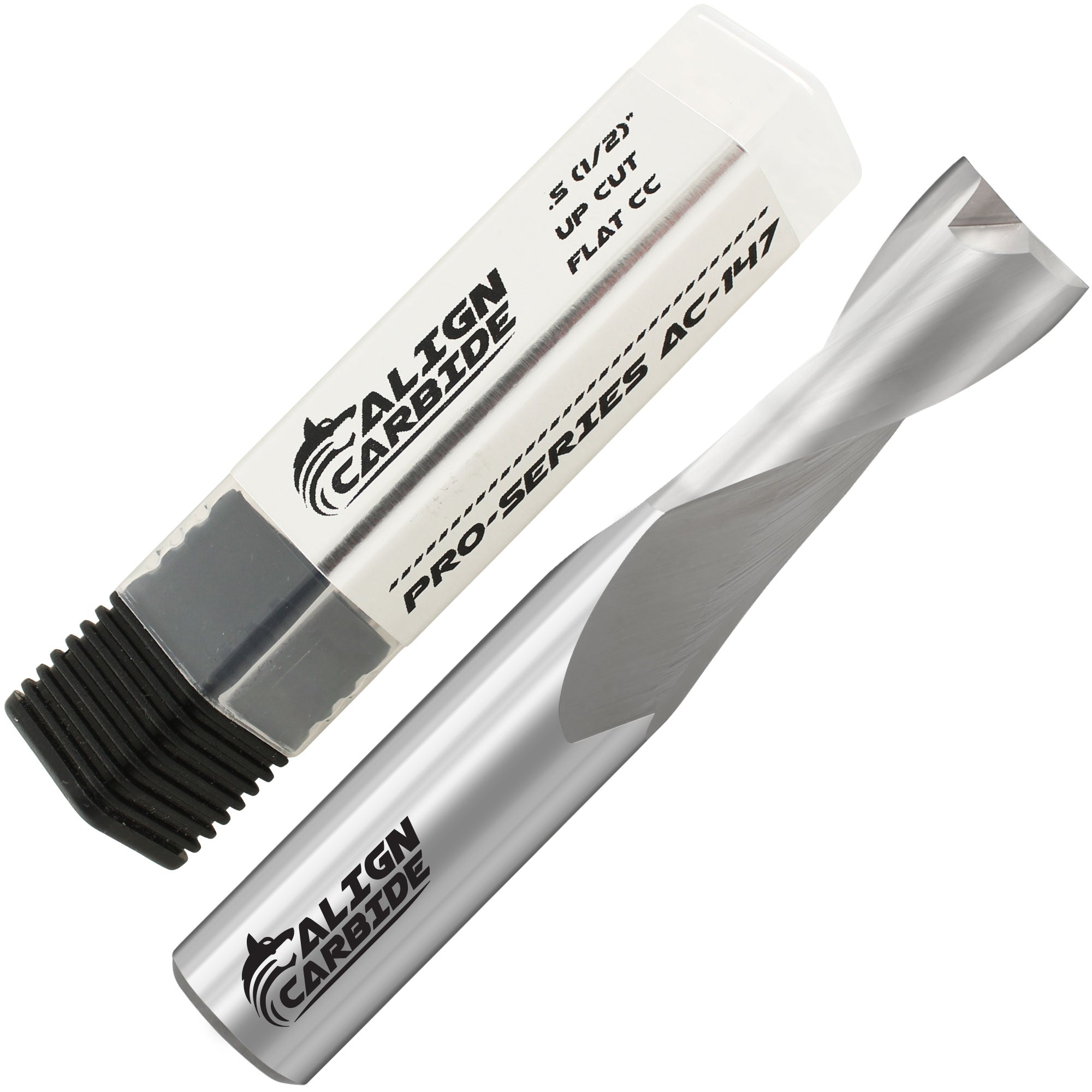 Align Carbide Up Cut Spiral Router Bit - 1/2" Cutting Diameter, 1/2" Shank, 3" Length For CNC & Hand Routers - View #8